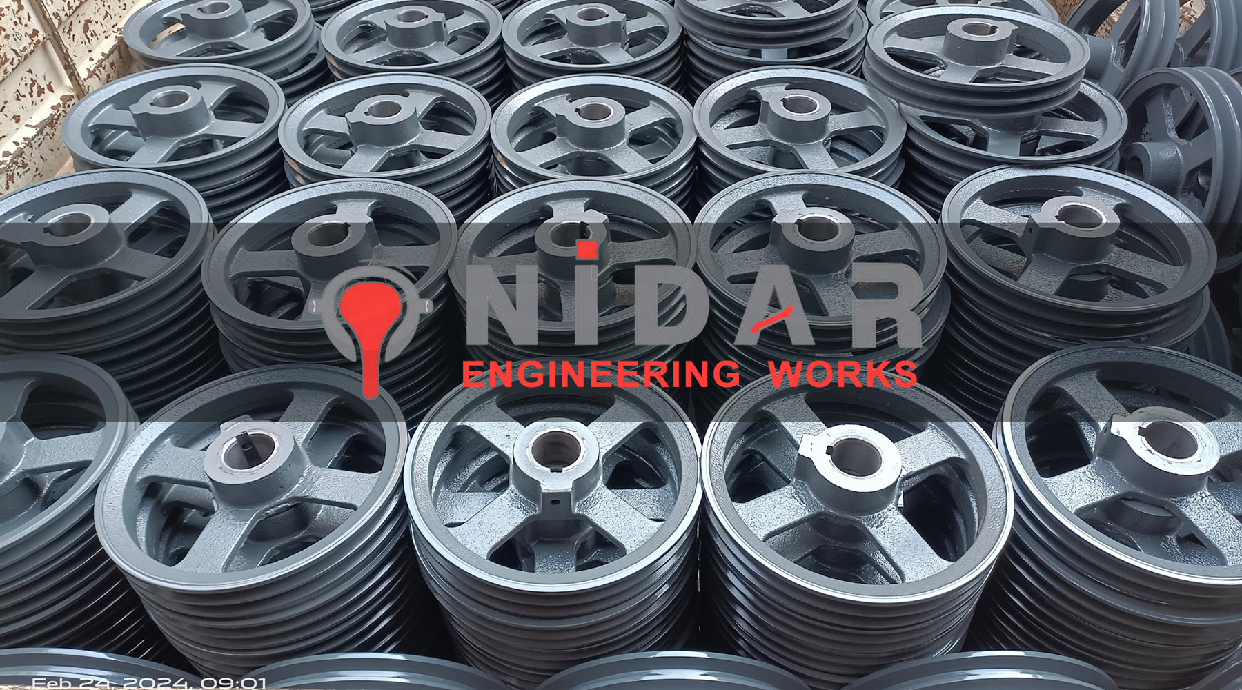 Nidar Faundry - Nidar Engineering Foundry Rice mill V Groove Belt Wheel Pulley Manufacturers - Suppliers Best Quality Best - Price Rajkot Gujarat India