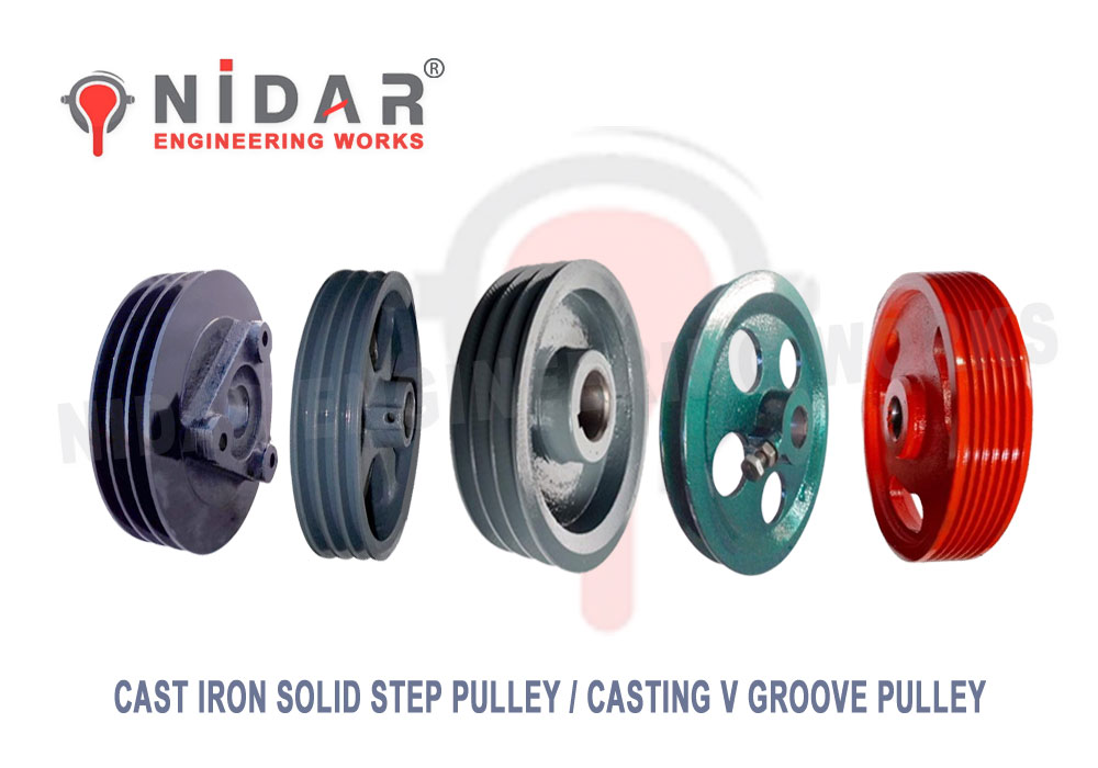 CI Step Pulley - Cast Iron V Groove Belt Pulley - Casting Motor Machine Belt Pulley Manufacturers - Suppliers and Exporters Best Quality Best - Price Rajkot Gujarat India