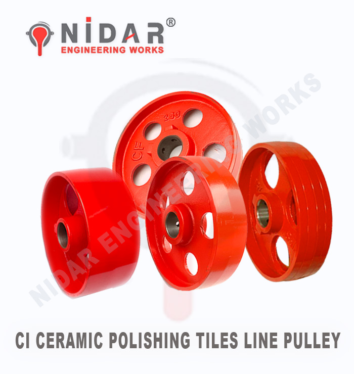 Polishing Lines Pulley for Ceramic Tiles Factory Flat Belt Pulley Best Quality - Best Price Manufacturers - Suppliers - Exporters CF Brand Rajkot Gujarat India