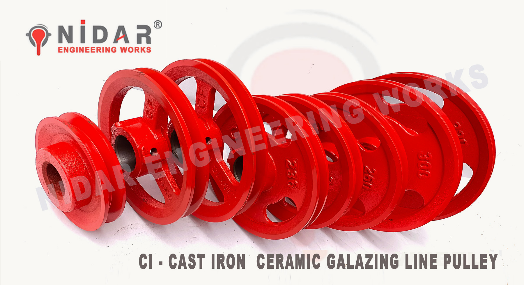 Cast Iron Ceramic Glazing and Ceramic Tiles Lines Pulley Manufactures Rajkot Gujarat- India