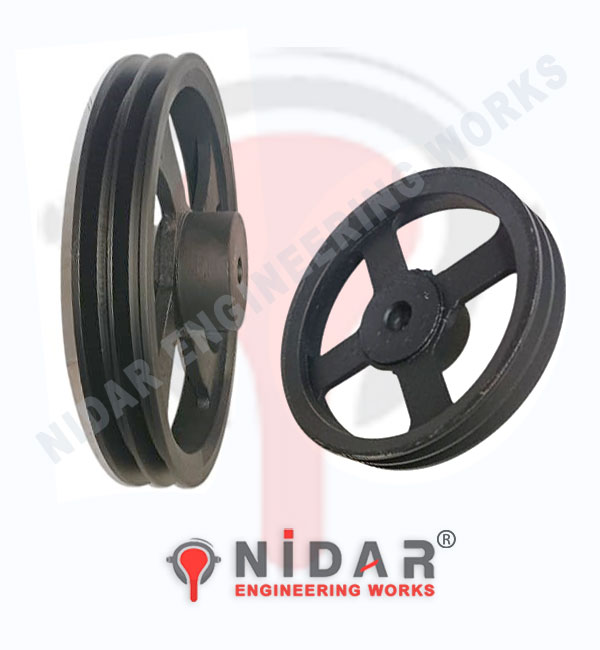 CI V Belt Wheel Solid Pulley  Manufacturer - Suppliers Rajkot
